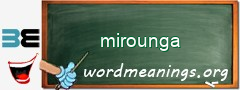 WordMeaning blackboard for mirounga